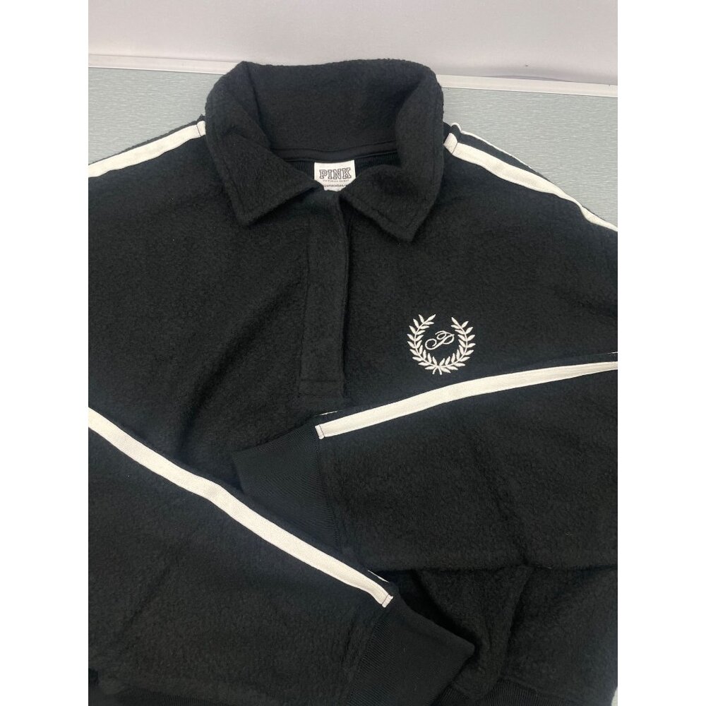 VICTORIA'S SECRET Fleece Cropped Polo Sweatshirt XL - Picture 6 of 15